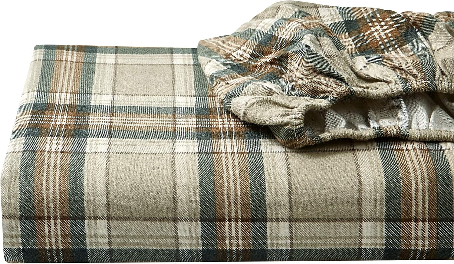 Eddie Bauer Flannel Sheet Set, Twin, Edgewood Plaid Amazon.ca Home