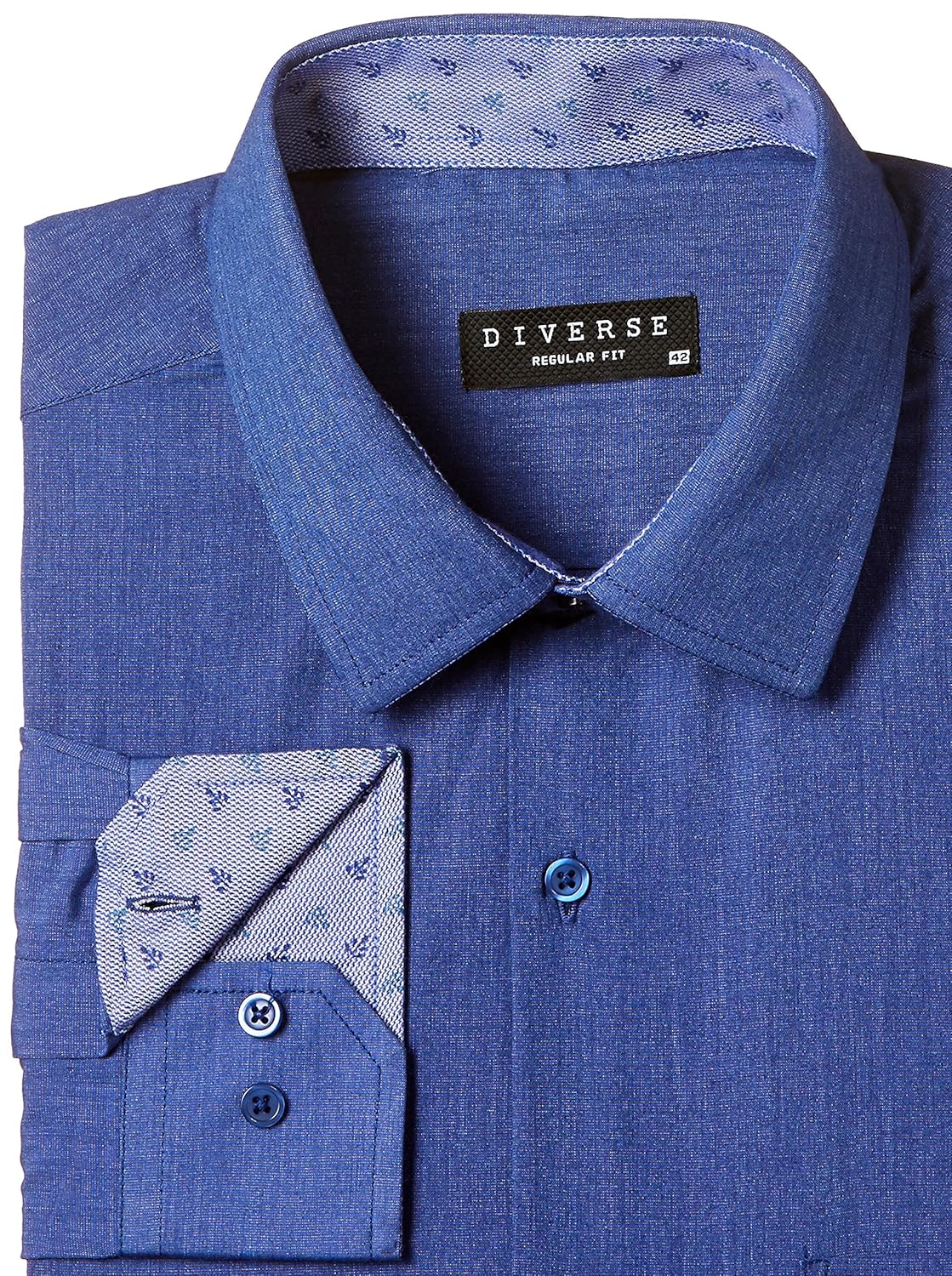 diverse men's printed regular fit formal shirt (pack of 2)