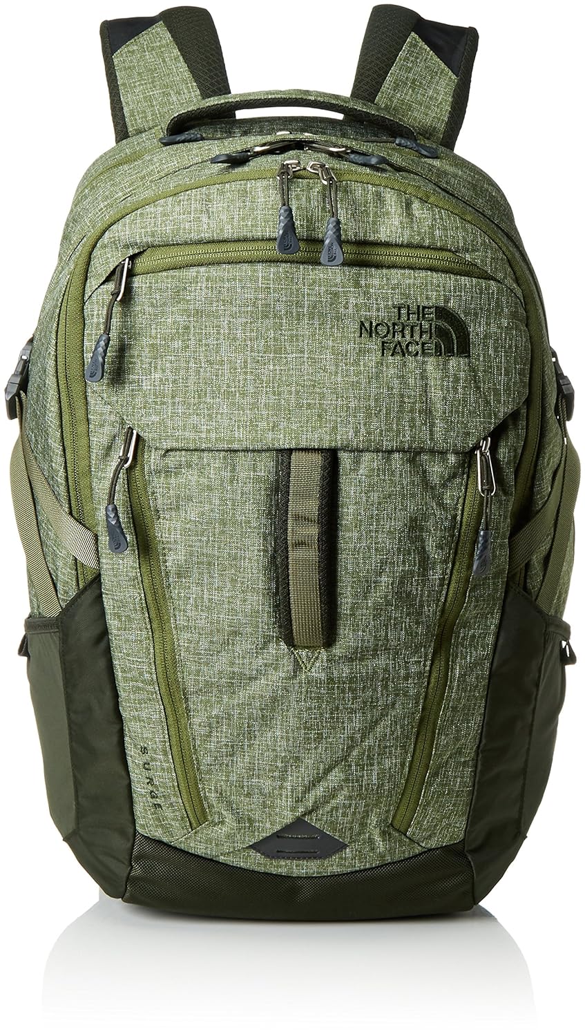 north face surge backpack green