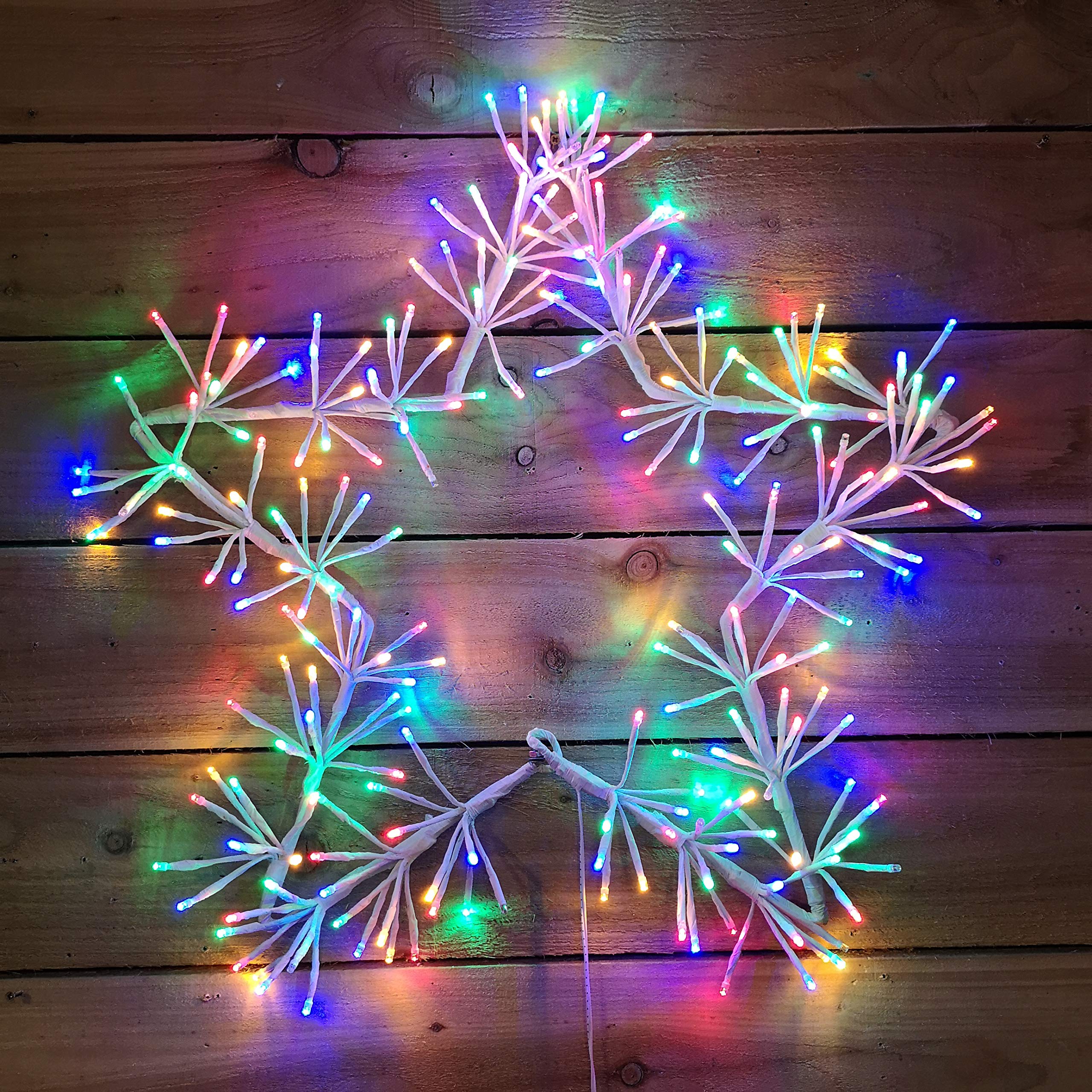 Premier 60cm Multi Coloured Christmas Star Cluster Decoration with 240LED