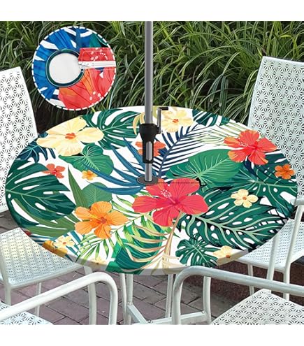 Opstellen Nappe Ronde Avec Trou De Parasol Et Fermeture