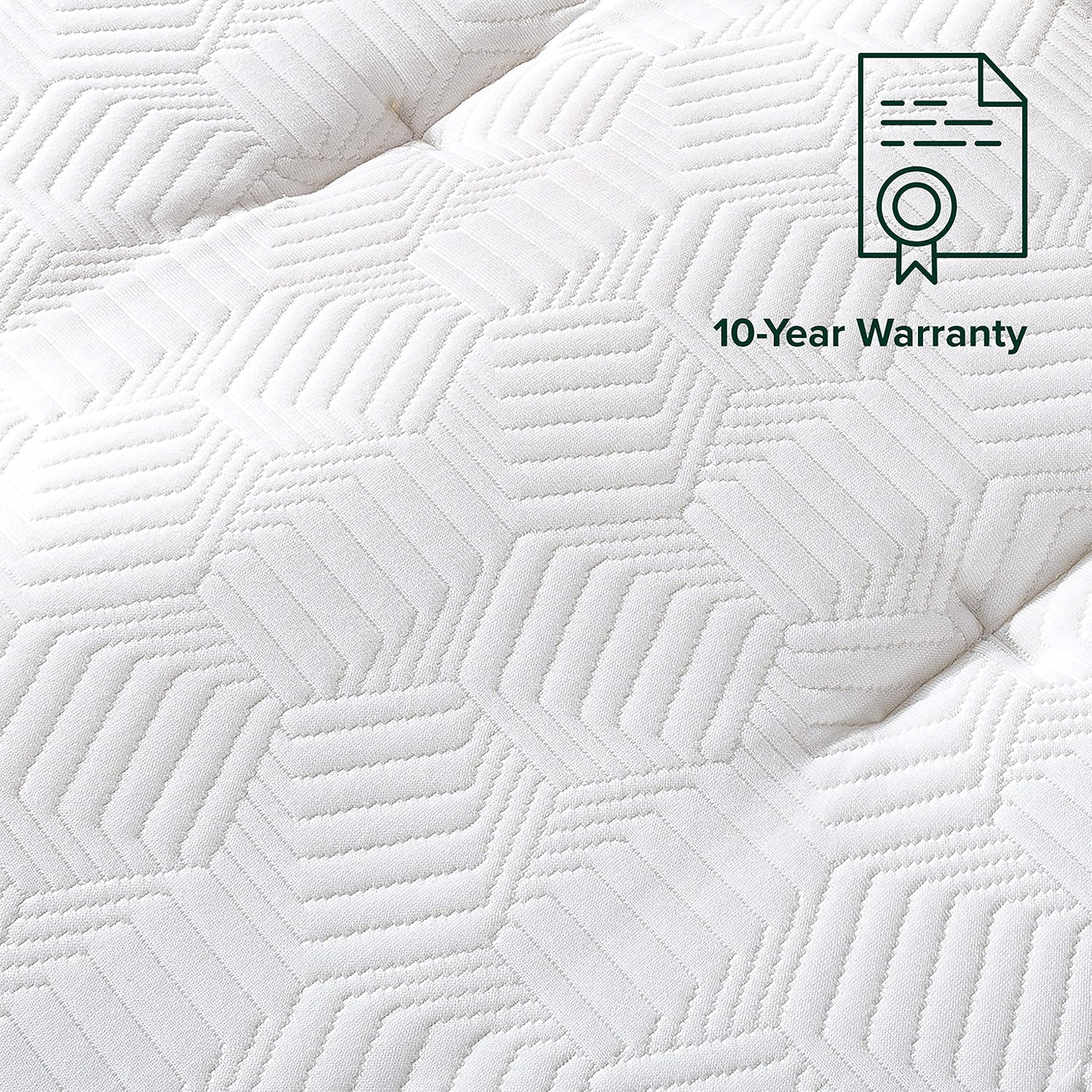 ZINUS 12 Inch Euro Top Pocket Spring Hybrid Mattress / Pressure Relief / Pocket Innersprings for Motion Isolation / Bed-in-a-Box, Queen: Furniture & Decor