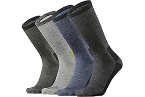 Ortis Merino Wool Cushion Crew Socks for Men Outdoor Hiking Hike Moisture Wicking Heavyweight Thick Warm Steel Toe Work Boots