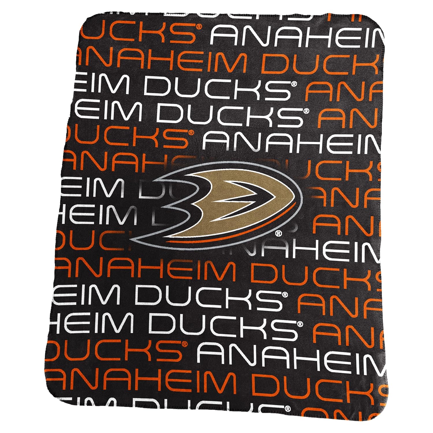 Logo Brands NHL Anaheim Ducks Classic Fleece Blanket, Black, 50" x 60"/One Size