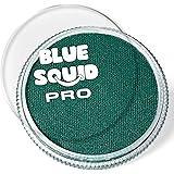 Blue Squid Face Paint Water Based Single Cake Professional Face Paint & Body Paint - Water Activated, Kids Adults Face Painting for Costume, Halloween Makeup, Cosplay - Forest Green Face Paint 30g