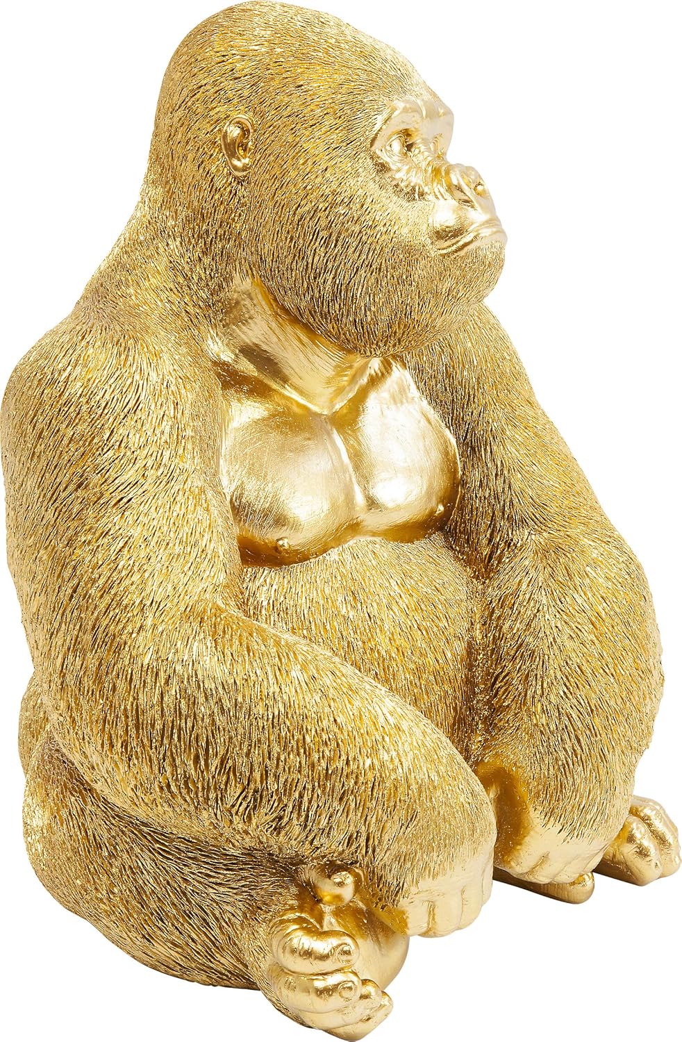 Kare Design Decorative figurine Monkey Gorilla Side Medium, Gold, 37x28x27 cm, Decorative object, Design, Home decor - Image 4
