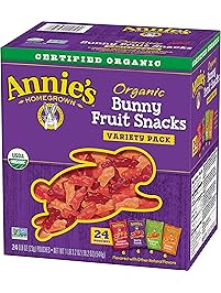 Annie's Organic Bunny Fruit Snacks, Variety Pack, 24 Pouches, 0.8 oz Each