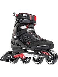 Rollerblade Zetrablade Men's Adult Fitness Inline Skate, Black and Red, Performance Inline Skates