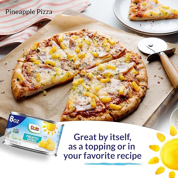 DOLE CANNED FRUIT, PINEAPPLE CHUNKS IN 100% PINEAPPLE JUICE, GLUTEN FREE, PANTRY STAPLES, 8 OZ, PACKAGING MAY VARY