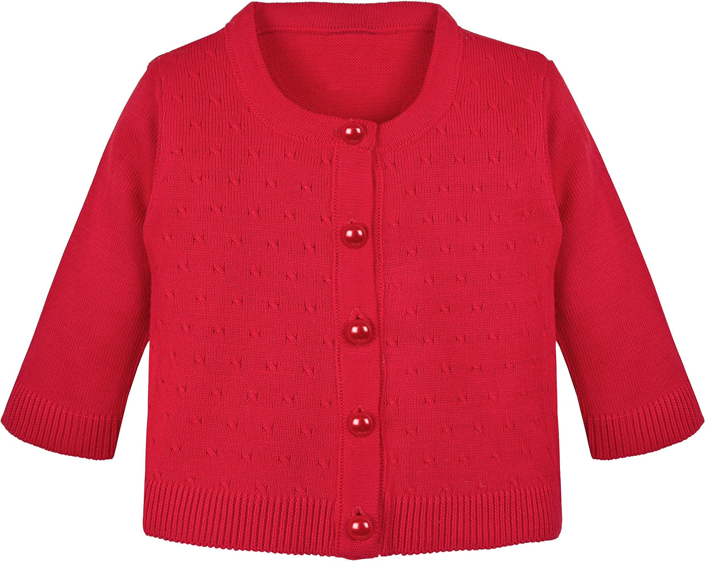 De Poupee Baby Girls' Knit Cardigan Sweater