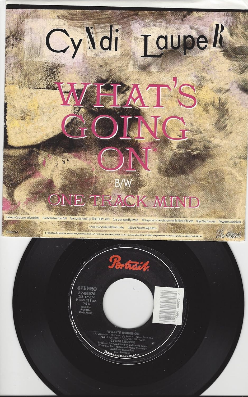 CYNDI LAUPER, WHATS GOING ON, 7 inch vinyl / 45, UK, PORTRAIT, FEMALE