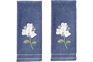 SKL Home Farm Hydrangea Hand Towel (2-Pack), Blue