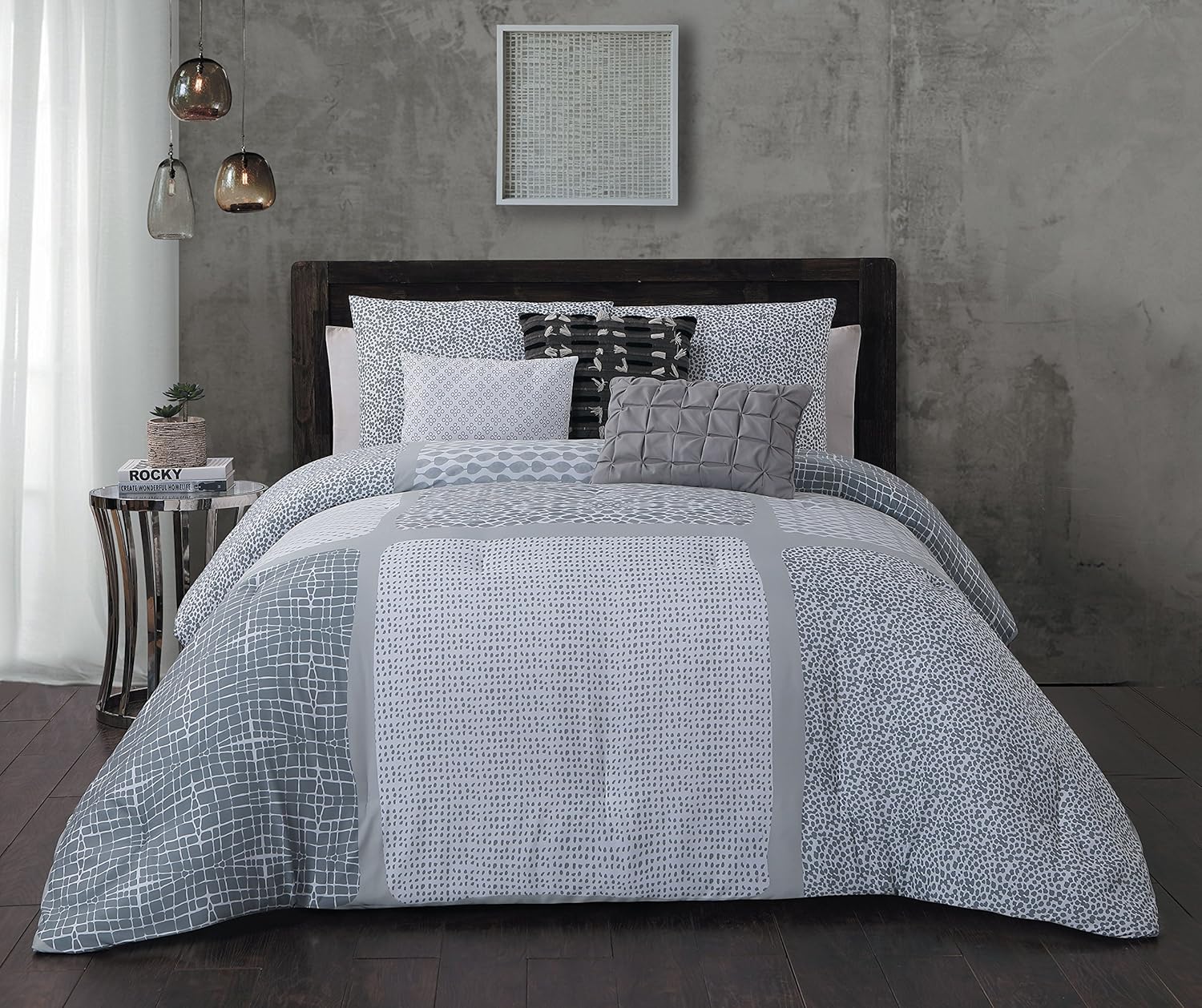 Buy Steve Madden Talia 6 Piece Comforter Set Queen Blue Online