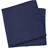 BELLUNO Solid Pocket Square for Men, Cotton and Linen Blend