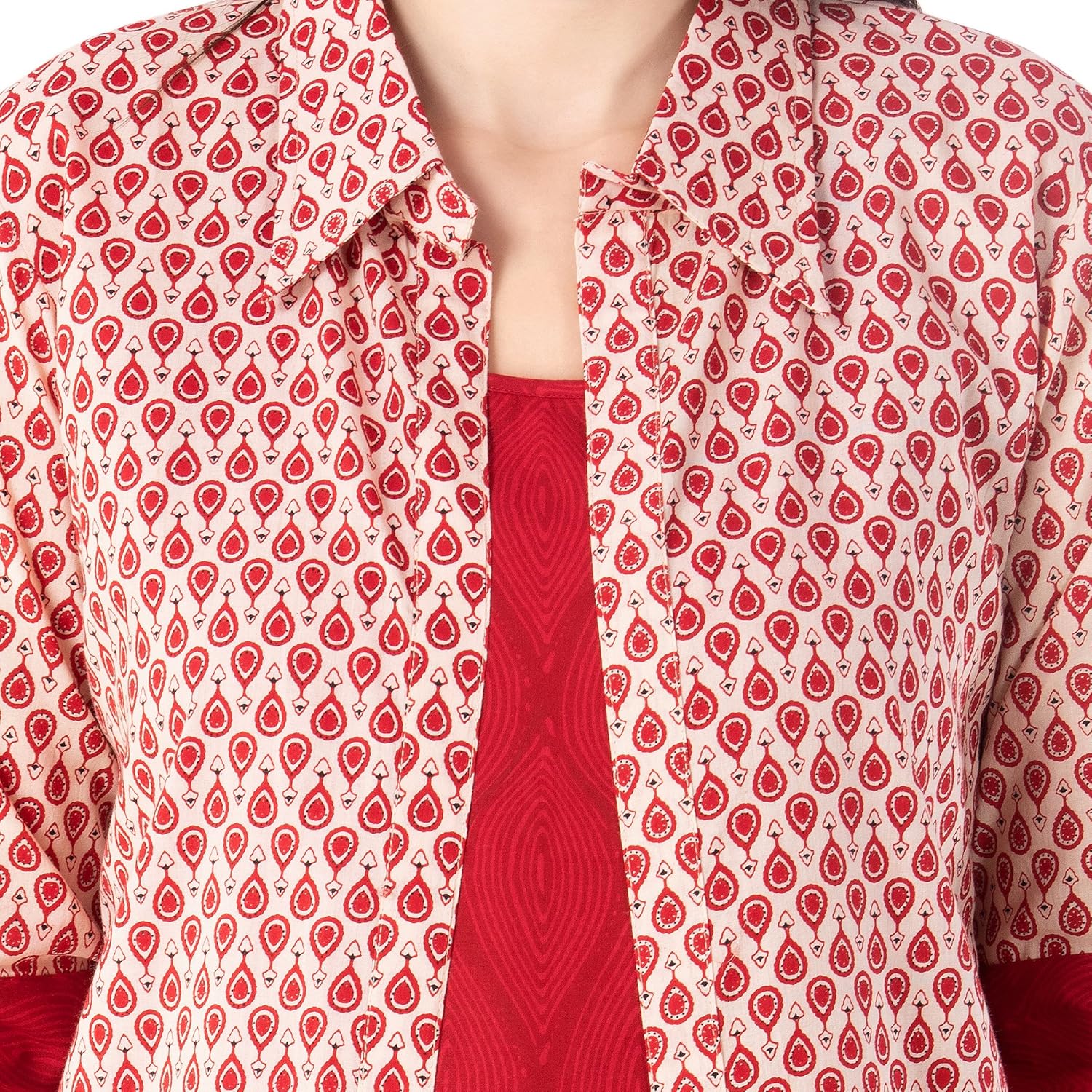 khushal women's cotton kurta with palazo & jacket