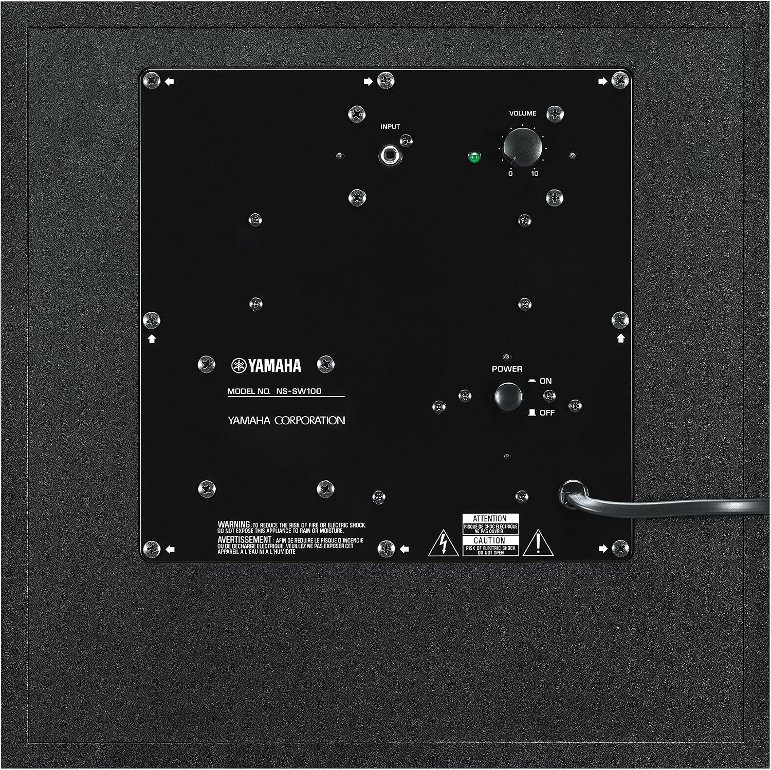 Yamaha NSSW100 Powered Subwoofer with 10" Driver - Black - Image 3