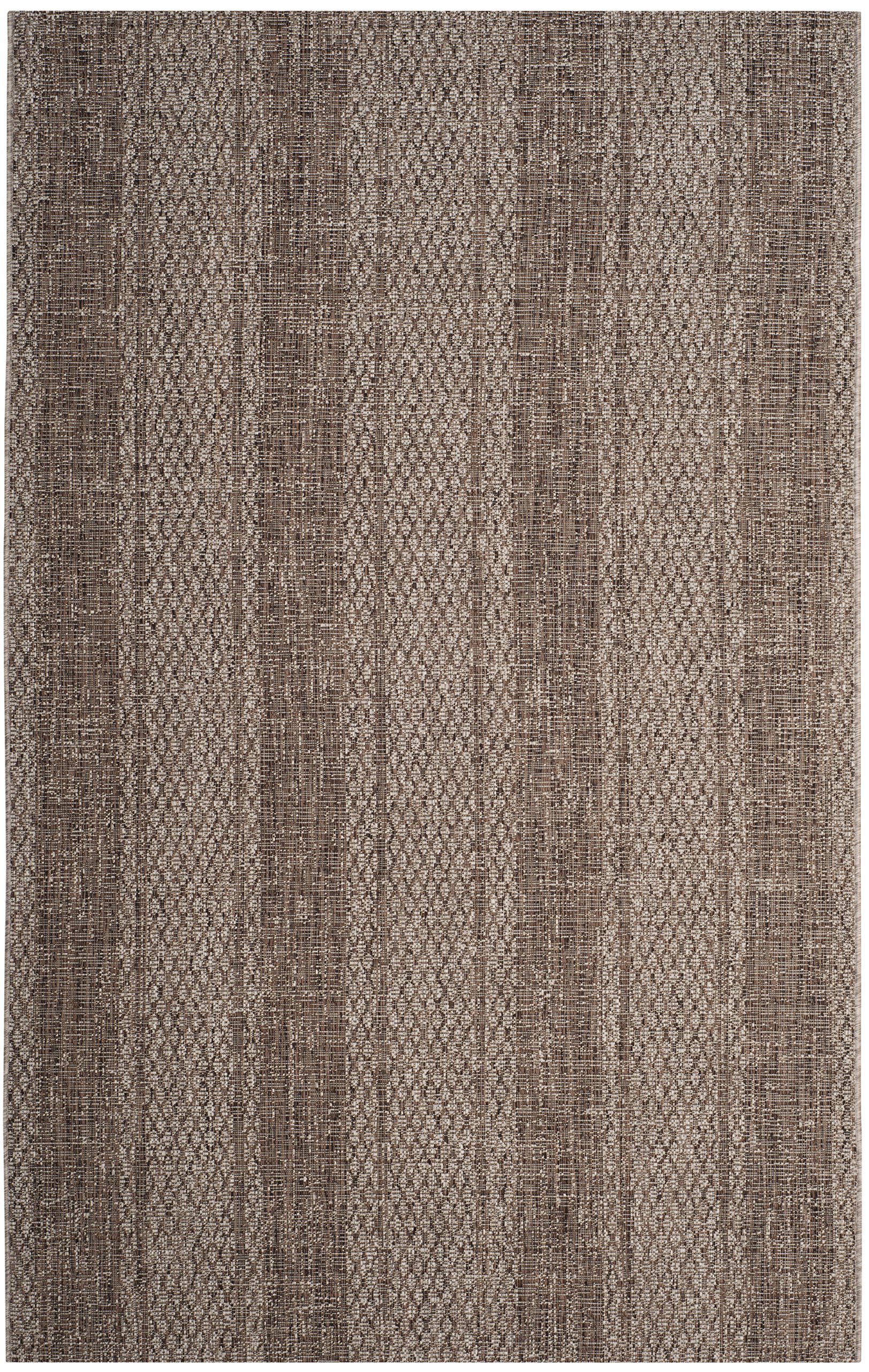 Safavieh Contemporary Indoor/Outdoor Woven Rectangle Area Rug, Courtyard Collection, CY8736, in Light Beige / Light Brown, 79 X 152 cm for Garden, Patio or Any Outdoor Space