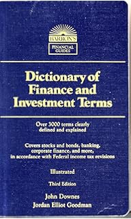 Dictionary of finance and investment terms 8th ed