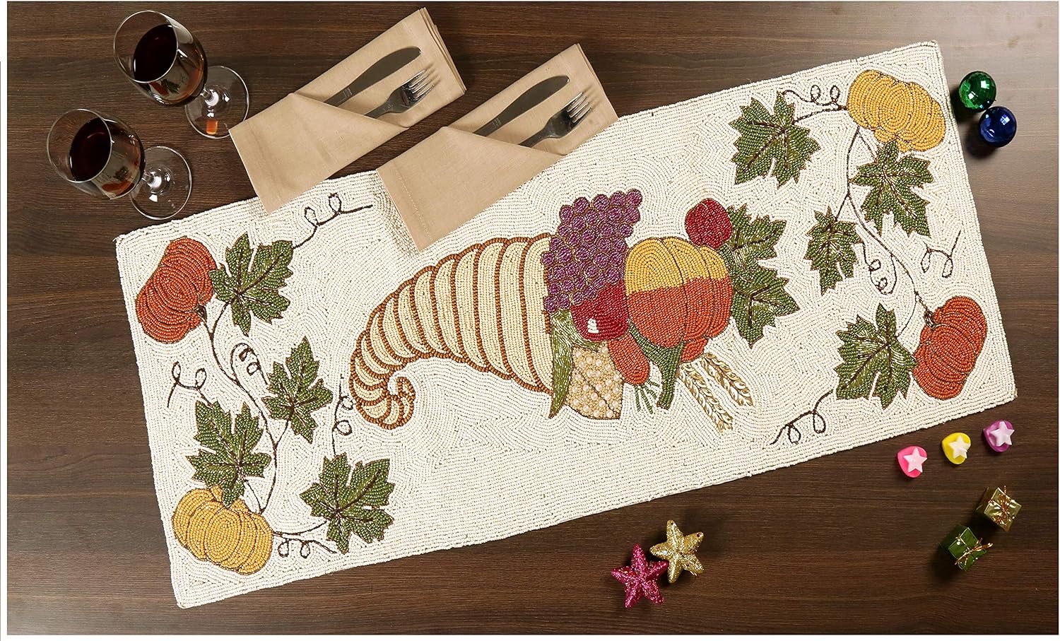 Best Beaded Table Runner Green