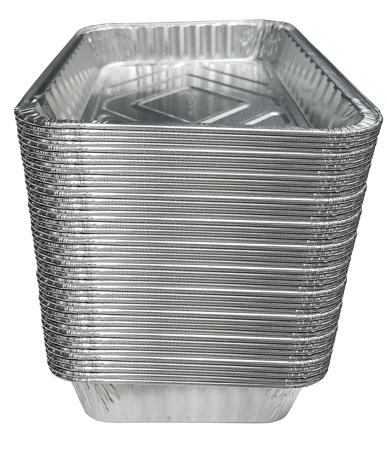 TYH Supplies Aluminum Foil BBQ Grease Drip Pans for Weber Grills Q, Pulse, Spirit, Spirit II, Genesis II LX 200 and 300 Series Gas Grill 7.5" x 5", 50-Pack