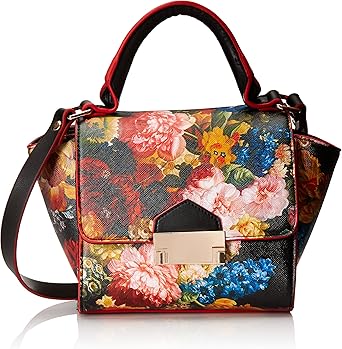 steve madden black floral purse