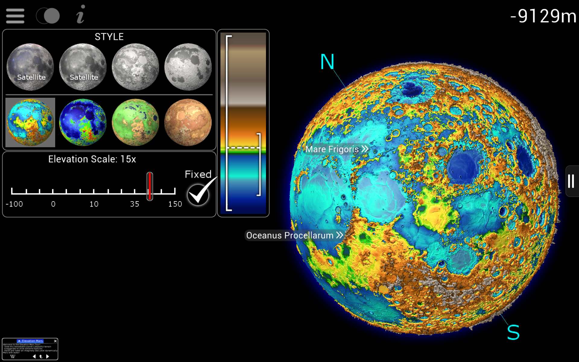 Moon Elevation Map