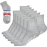 Debra Weitzner 6Pk Non-Binding Loose Fit Sock - Non-Slip Diabetic Socks for Men and Women - Crew, Ankle