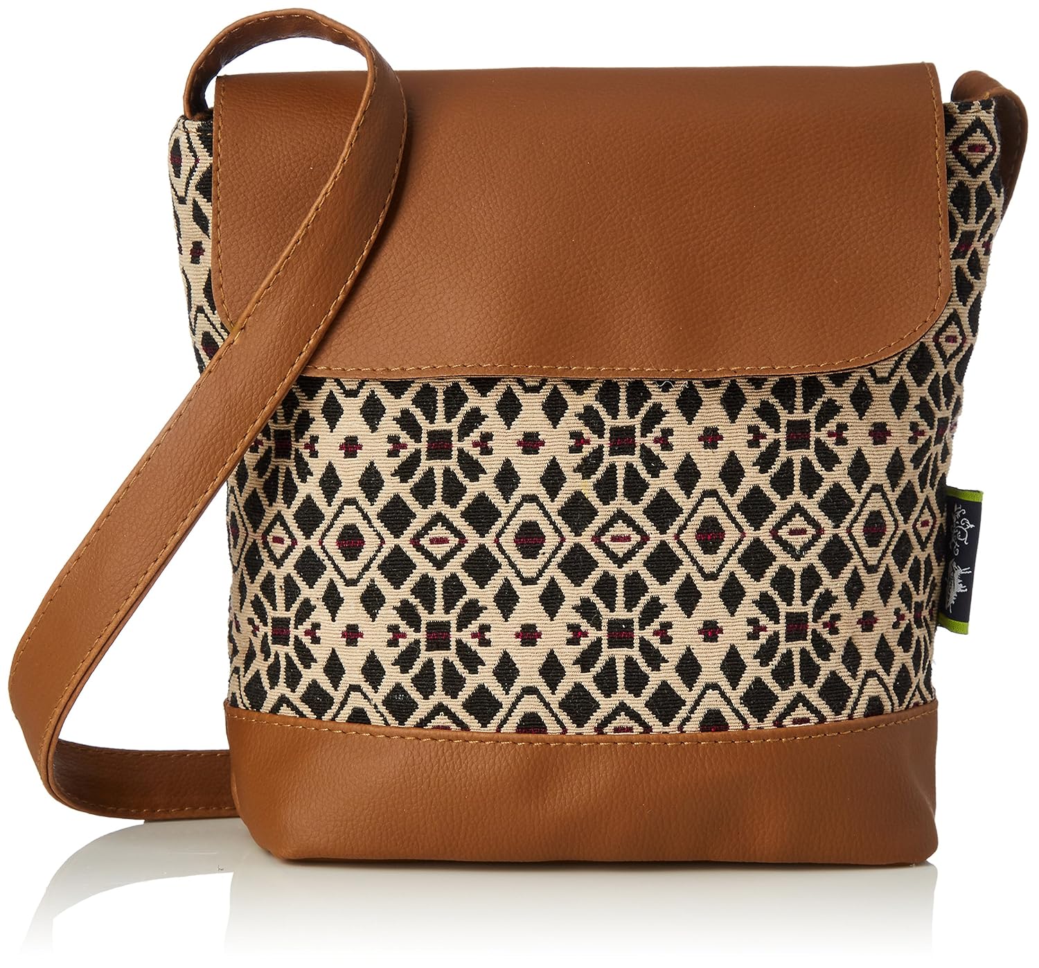 kanvas katha stylish jacquard sling collection women's bag (multi-color) ()