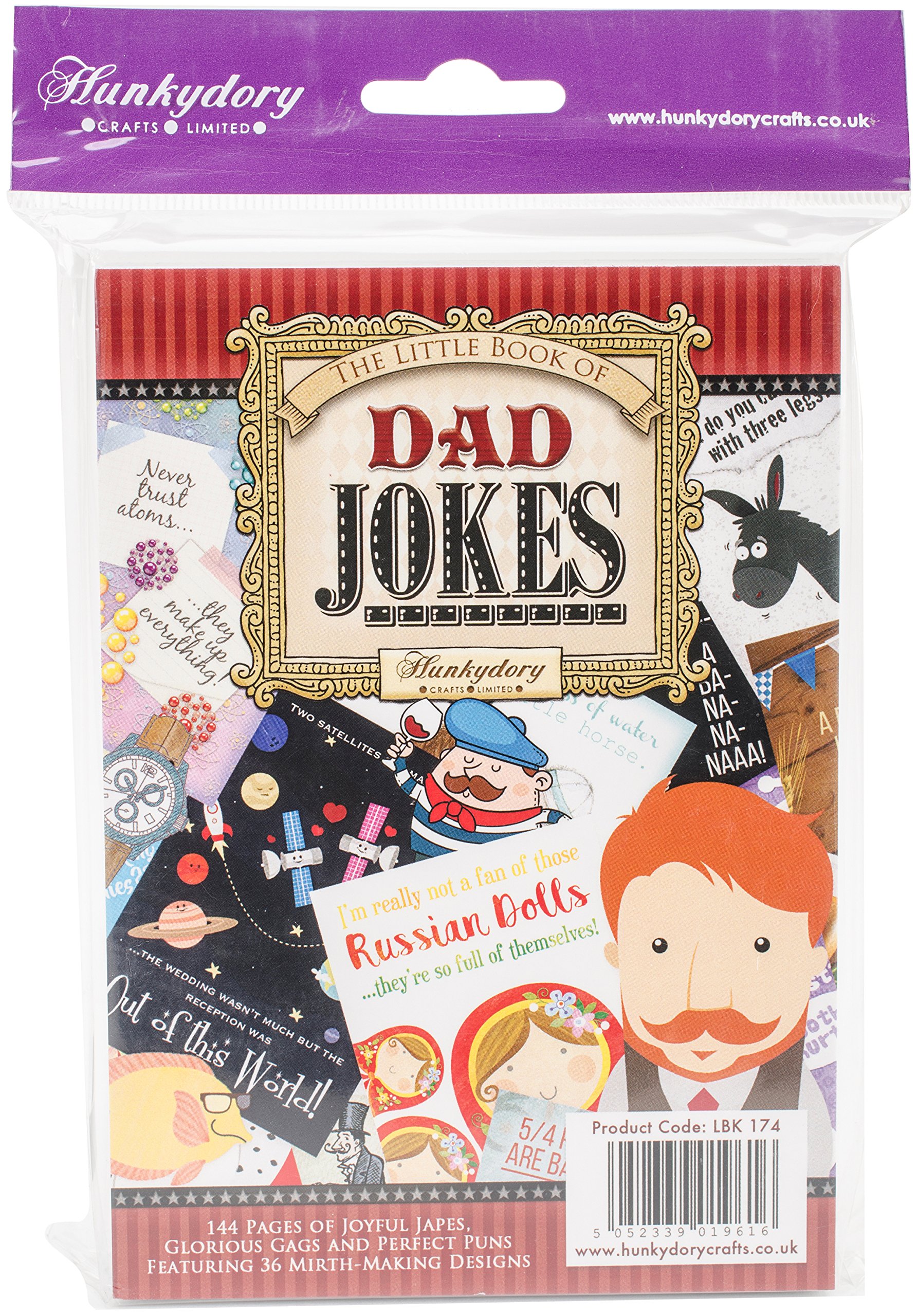 Hunkydory The Little Book of Dad Jokes 144 Sheets Din A6 Paper Crafting Cards