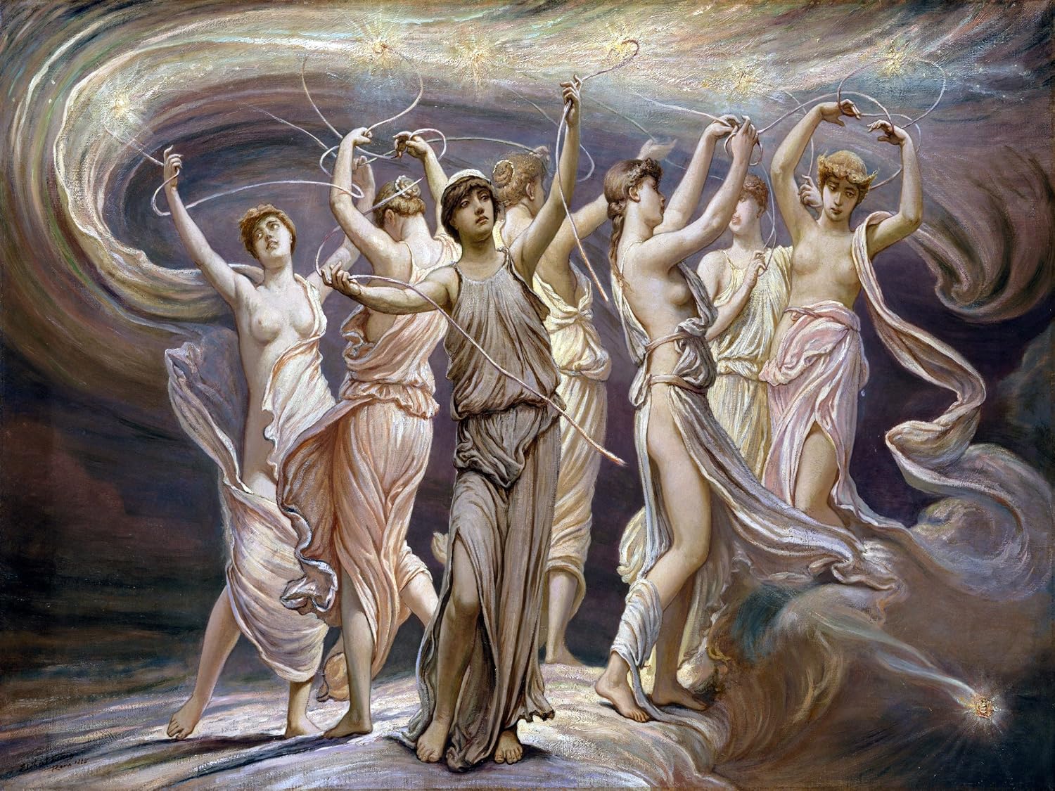 Fantasy People The Pleiades Tile Mural Bathroom Wall Backsplash Marble Ceramic