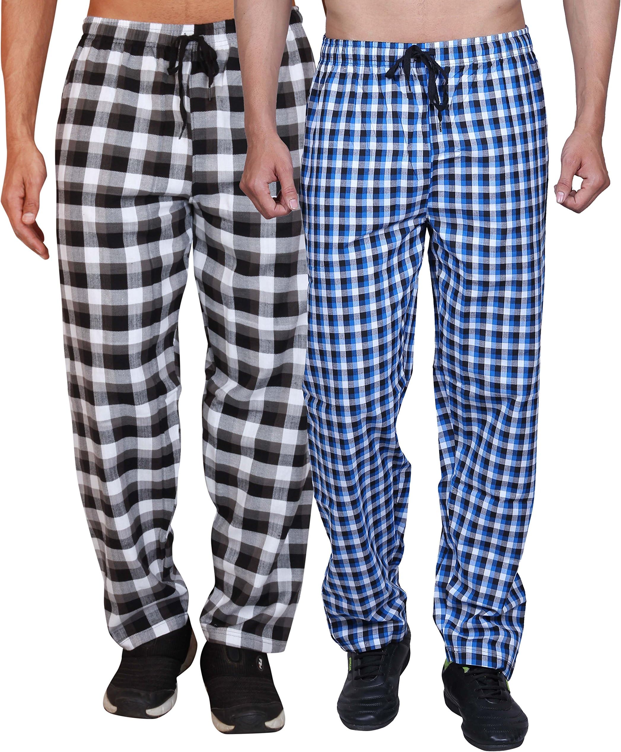 MaxisMen's Cotton Checkered Pajama (Pack of 2)
