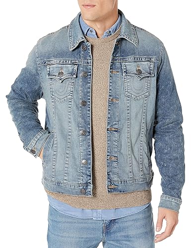 True Religion mens Trucker Denim Jacket, Real Chill, X-Large US in - Main Image