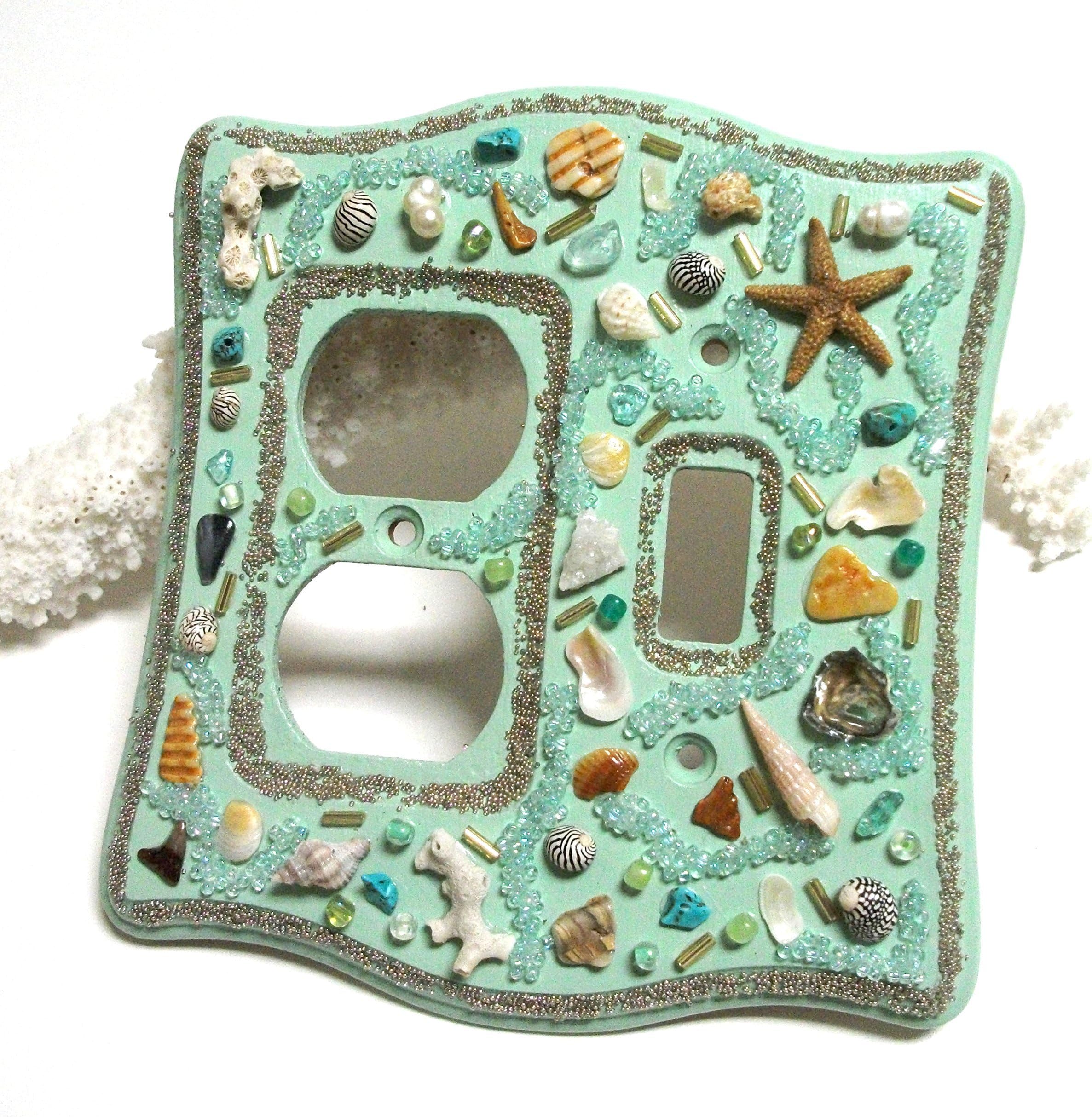 Shell Light Switch Plate, Beach House Switch Plate