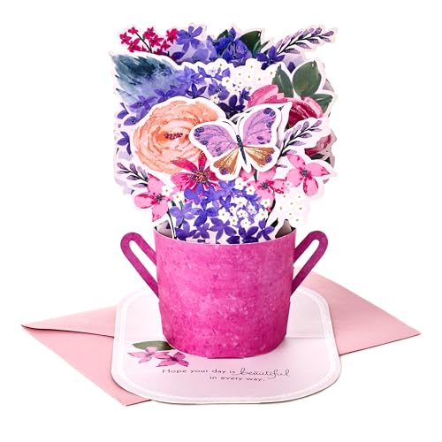 Hallmark Paper Wonder Mothers Day Pop Up Card (Purple Flower Bouquet, Beautiful…