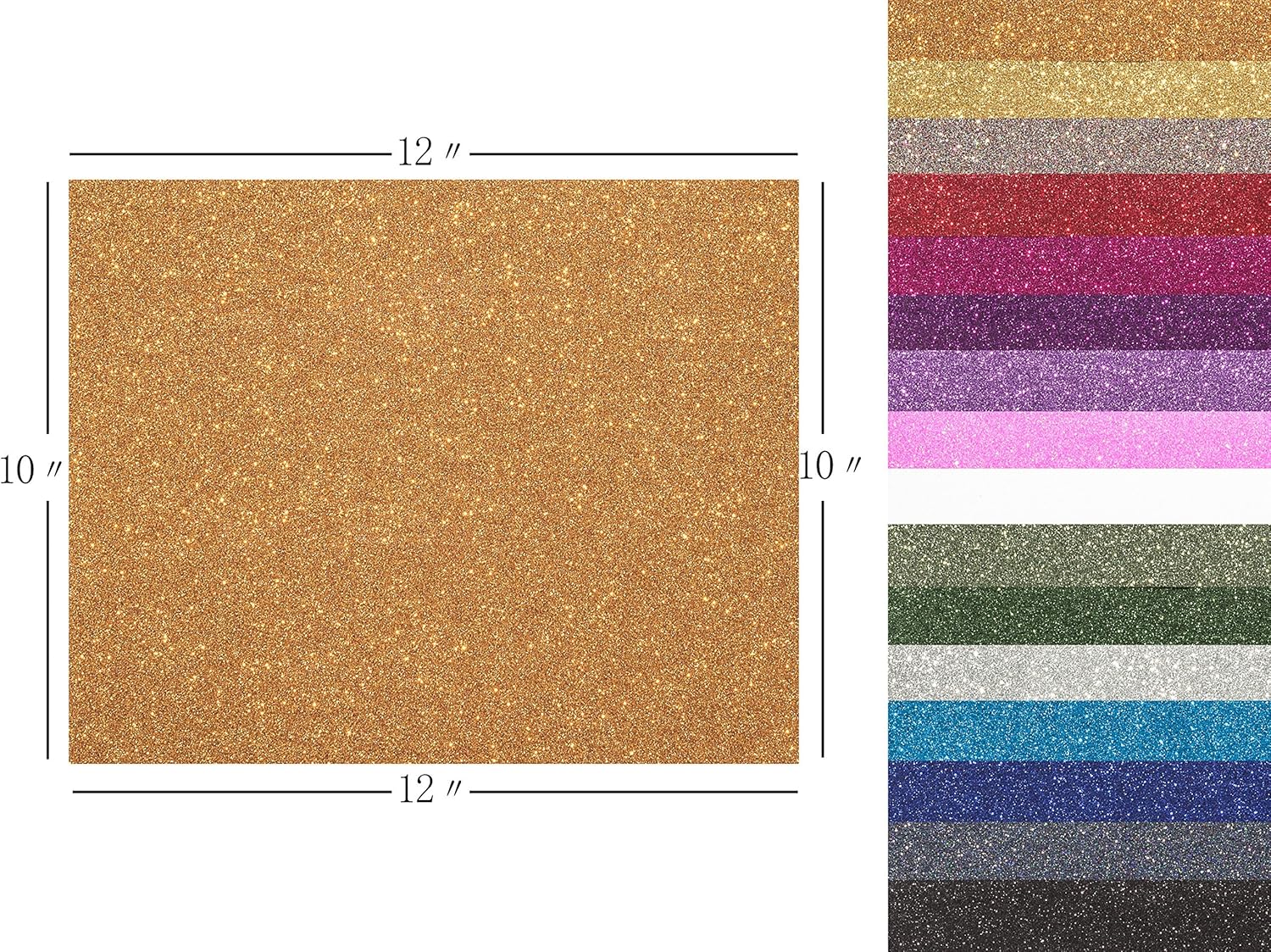 MAREA Glitter Heat Transfer Vinyl Sheets, 16 Sheet Bundle of Glitter HTV Iron On Vinyl for Cricut - Glitter Vinyl For Silhouette Cameo & Heat Press | Durable, Vibrant Colors for All HTV Vinyl Projects: Arts, Crafts & Sewing
