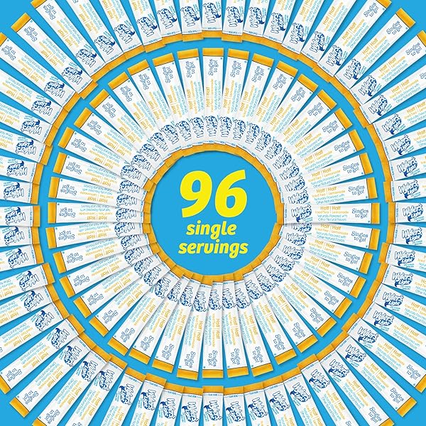 WYLER’S LIGHT SINGLES TO GO POWDER PACKETS, WATER DRINK MIX, HALF ICED TEA/HALF LEMONADE, 96 SINGLE SERVINGS (PACK OF 12)