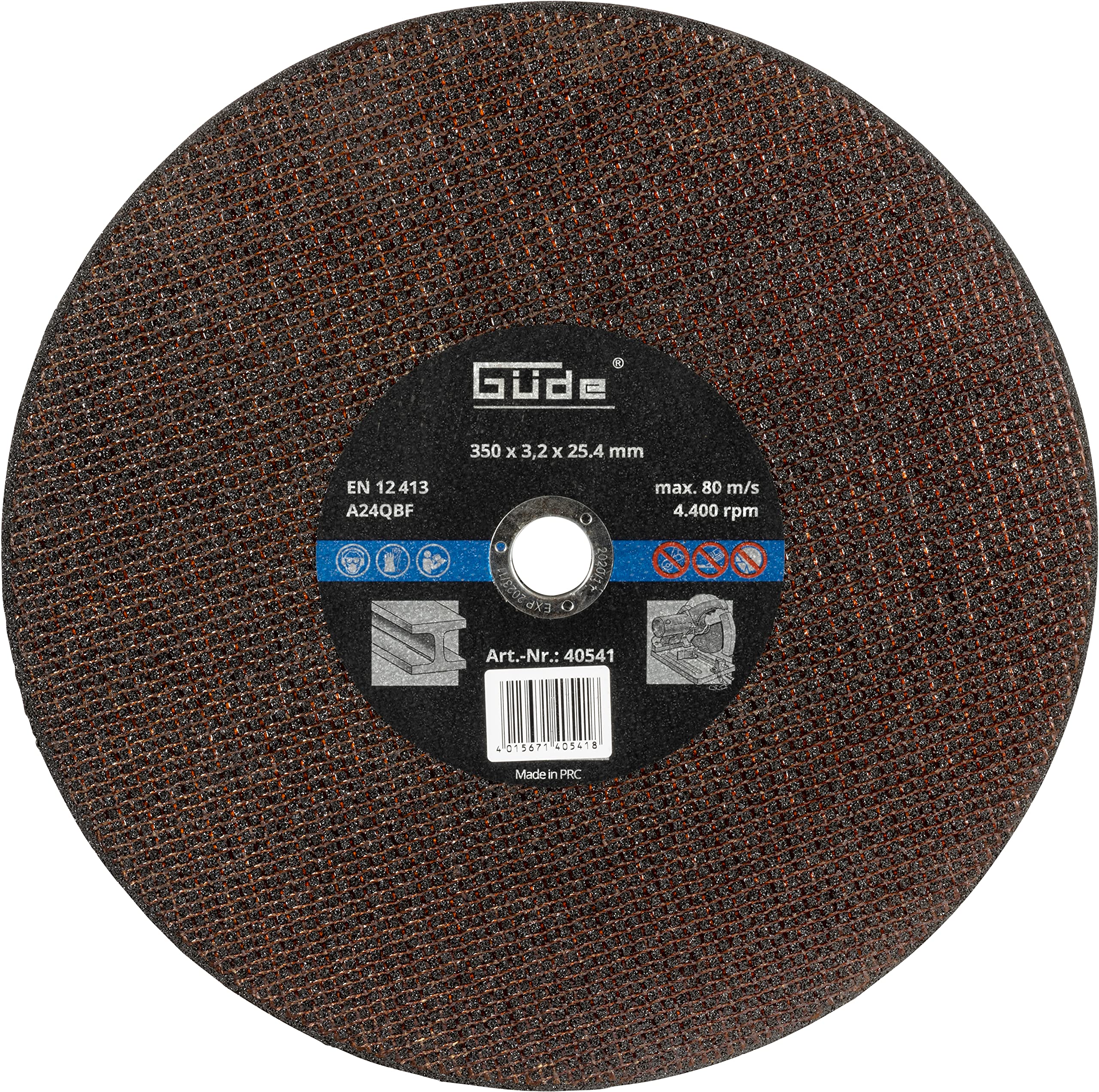 Güde 40541 Metal Cutting Disc 355 mm (Dimensions: 355 x 25.4 mm, Suitable for: 40534 and 40556 Metal Cutting Saw)