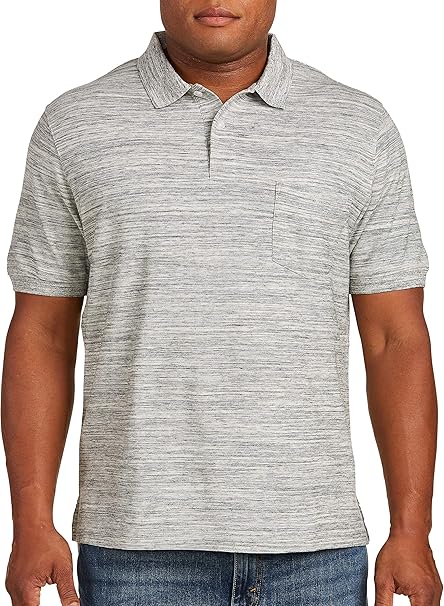 Amazon.com: Harbor Bay by DXL Big and Tall Space-Dye PiquÃ© Polo Shirt, Grey, 8XL: Clothing