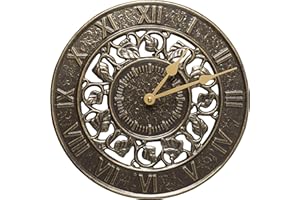 Whitehall Products Ivy Silhouette Clock, French Bronze