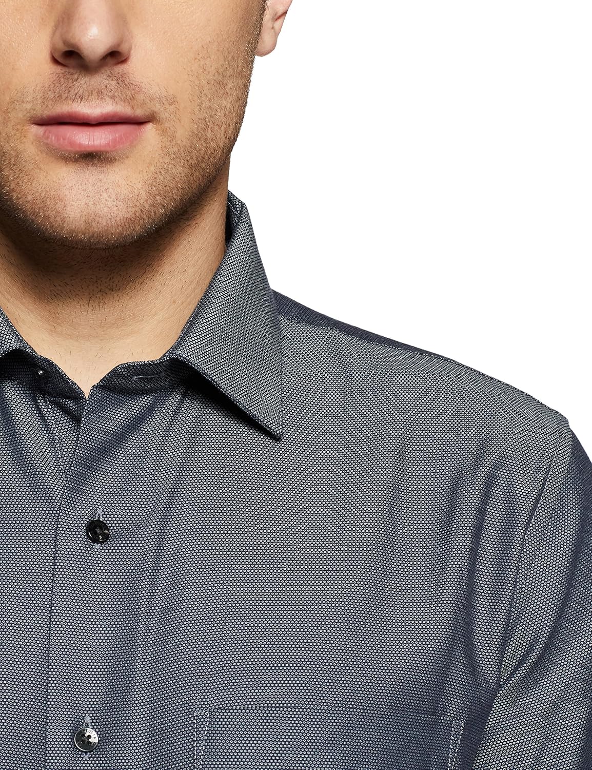 van heusen men's solid slim fit formal shirt