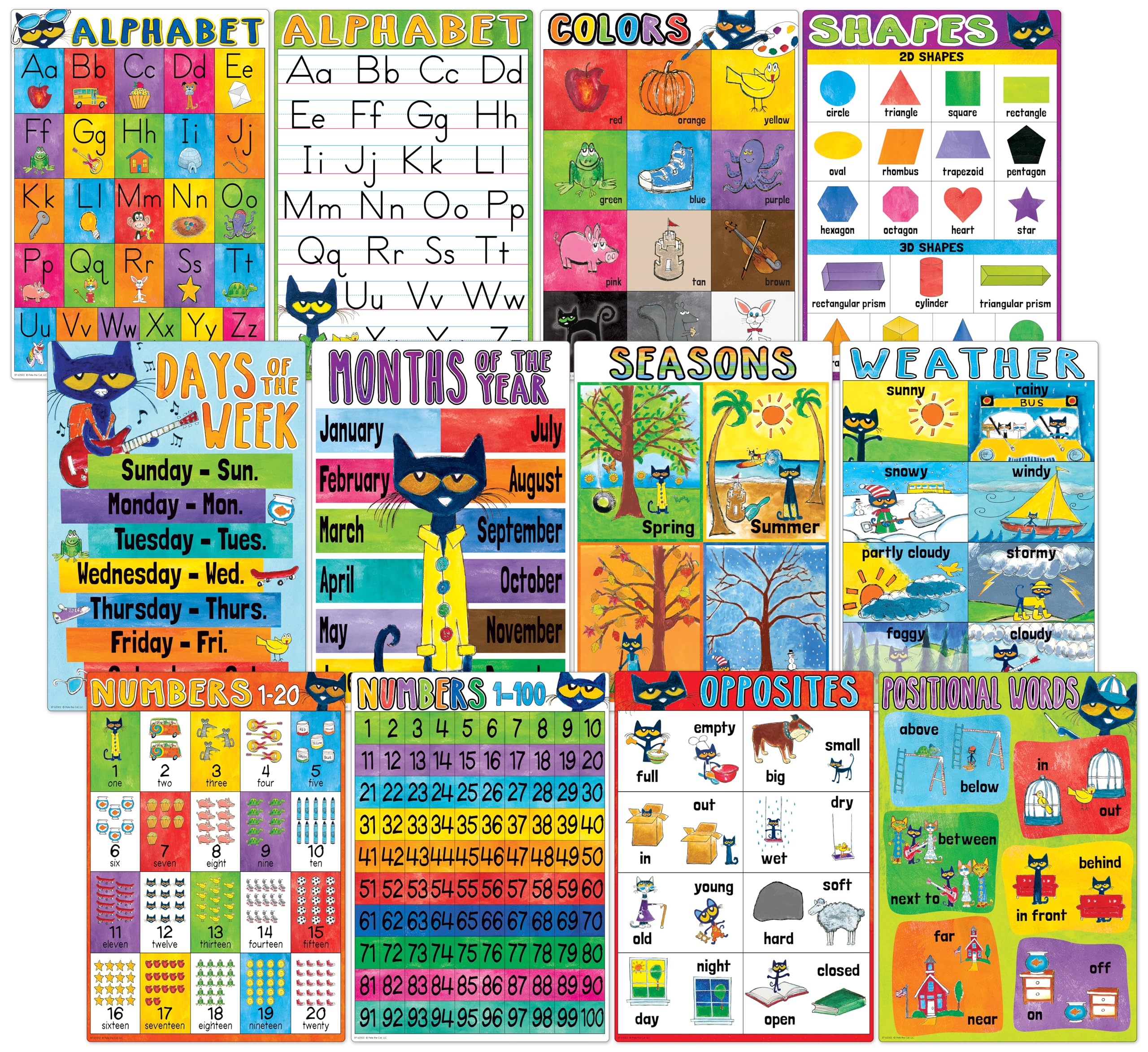 Pete The Cat® Early Learning Small Poster Pack