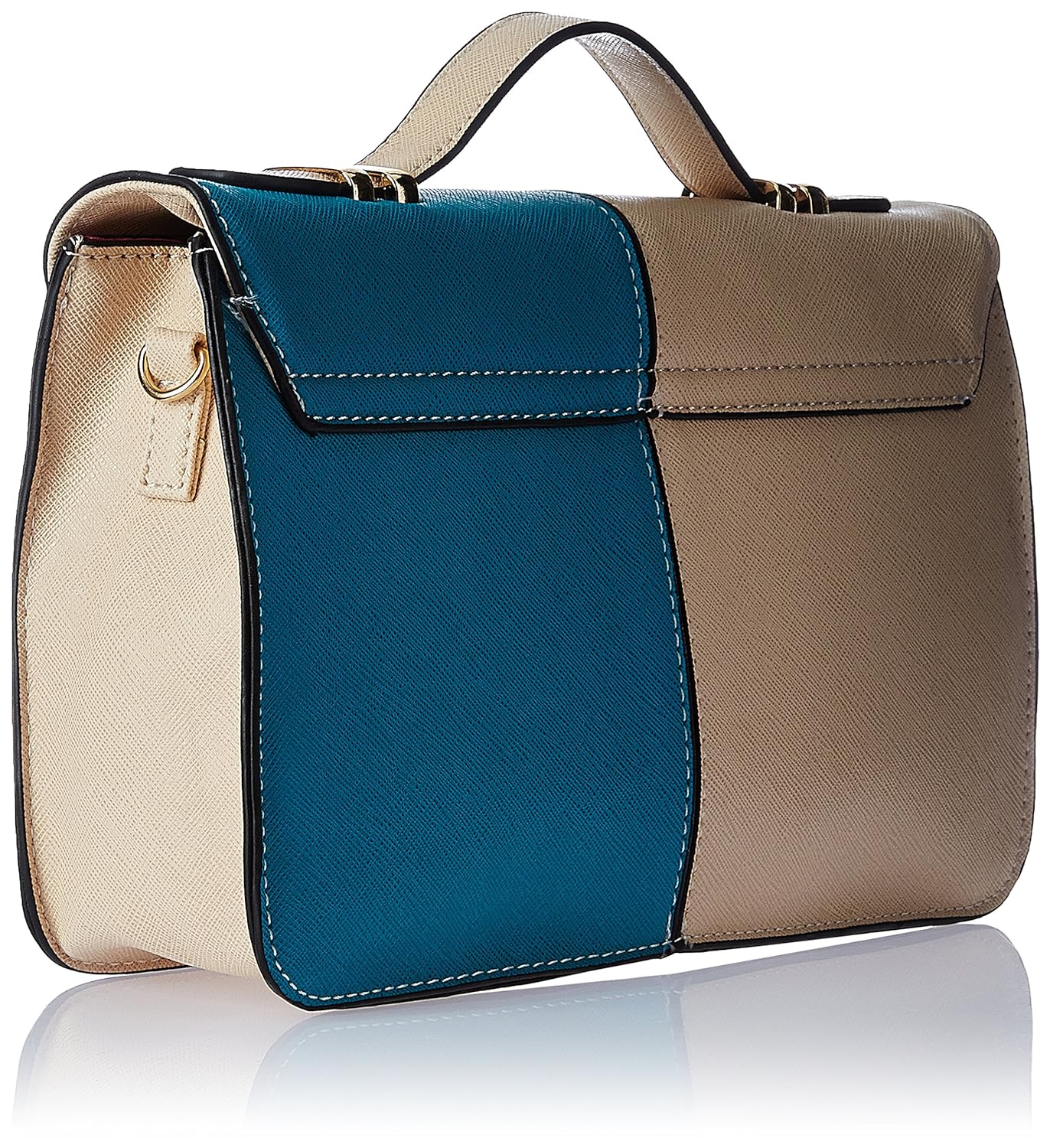diana korr women's sling bag (beige and blue) (dk59sgrn)