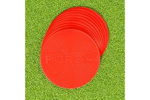 FORZA Flat Disc Markers | Brightly Colored Training Markers for Soccer & Outdoor Play – Available in Mini (Set of 20) or Standard (Set of 10)