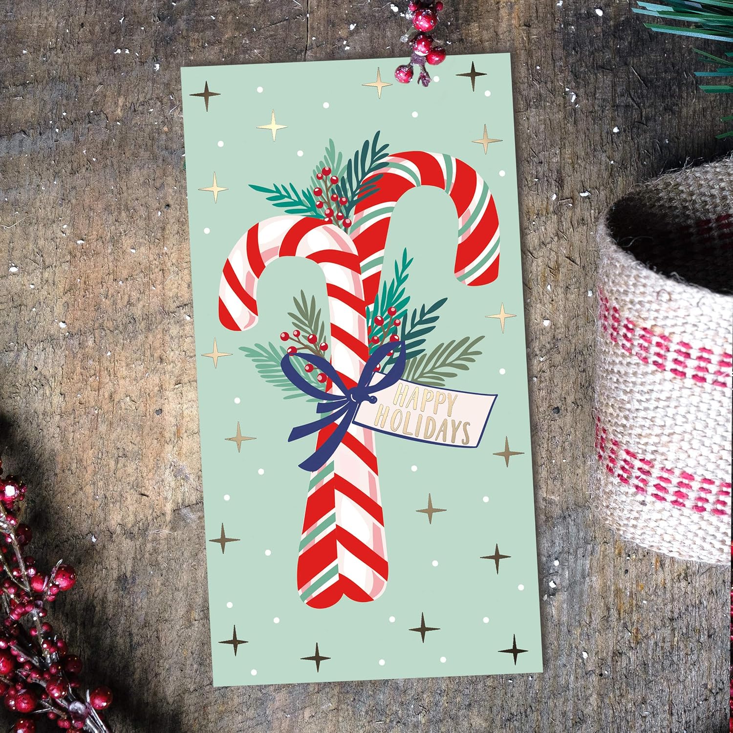Sweetzer & Orange Christmas Money Cards with Envelopes for Teens and Adults. 24 Christmas Decor Sheets- 300gsm Greeting Cards With (120gsm) Envelopes - Image 5