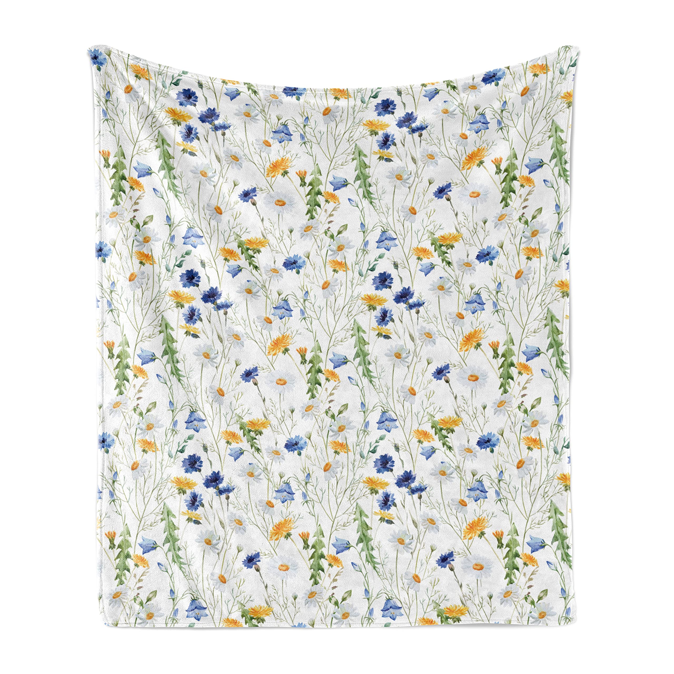 Ambesonne Flower Throw Blanket, Wild Flowers
