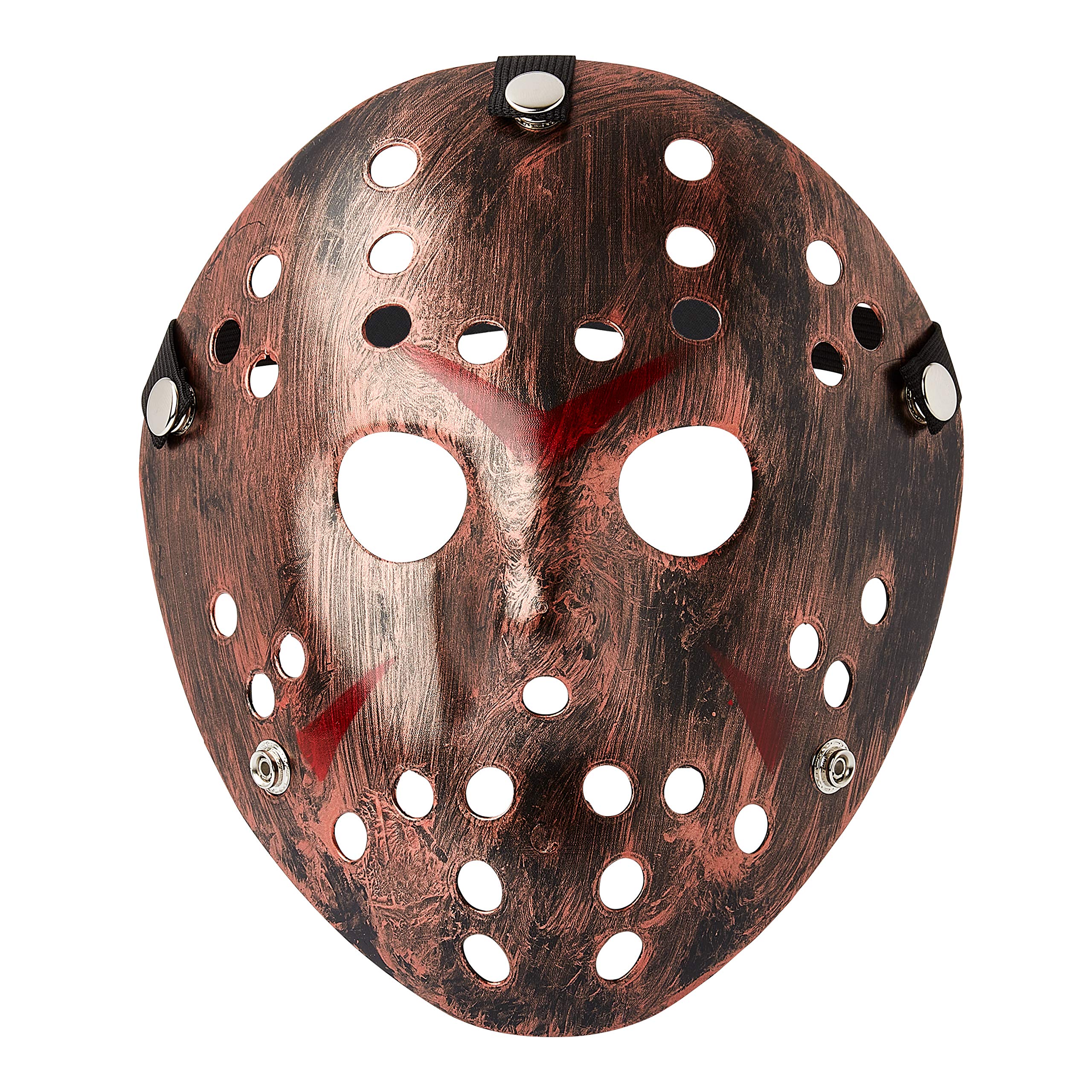 UltraByEasyPeasyStore Ultra Scary Halloween Hockey Mask - Horror Costume & Adults and Kids - Halloween Parties and Events - Perfect Scary Costume Accessory - Serial Killer - Bronze