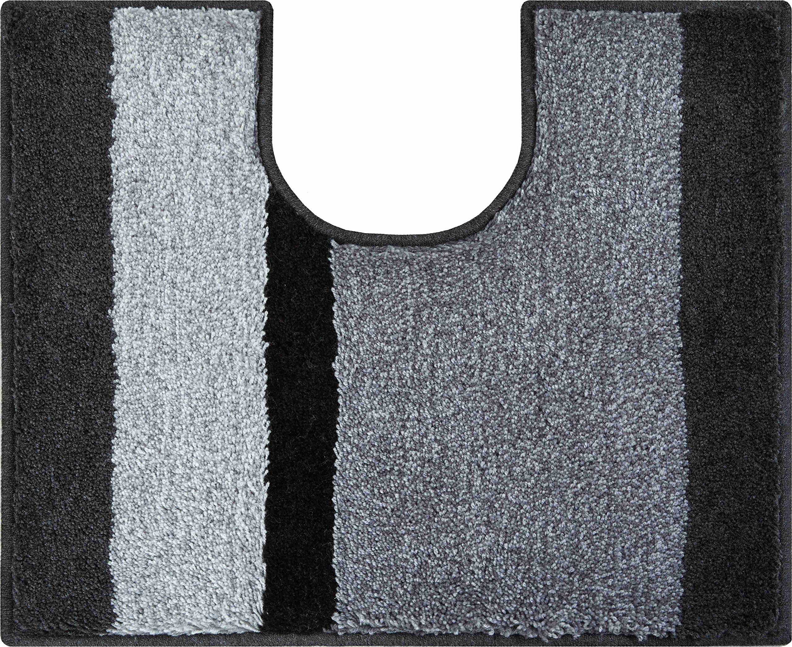 Grund Bath Mat, Ultra Soft and Absorbent, Anti Slip, 5 Years Warranty, ROOM, Wc Mat with Cut-Out 50x60 cm, Anthracite