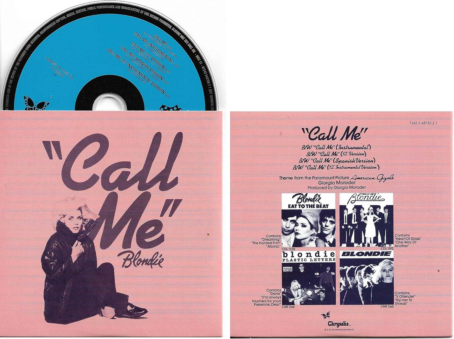 Call Me 12 Version Spanish Version 5 track CARD SLEEVE CD SINGLE 
