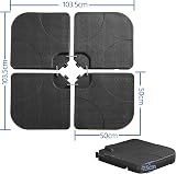 Yaheetech 4Pcs Square Umbrella Stand Cantilever Base Black 60L Water 200lb Sand view 3