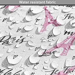 Lunarable Eiffel Tower Fabric by The Yard, France